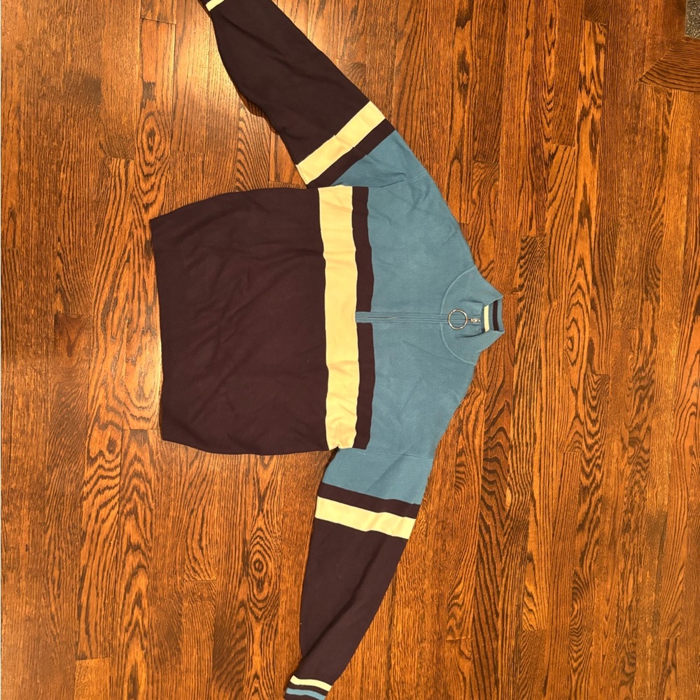Blue and Brown Striped Pullover